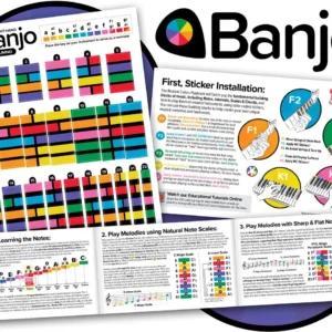 Banjo Fretboard Note Sticker Guides